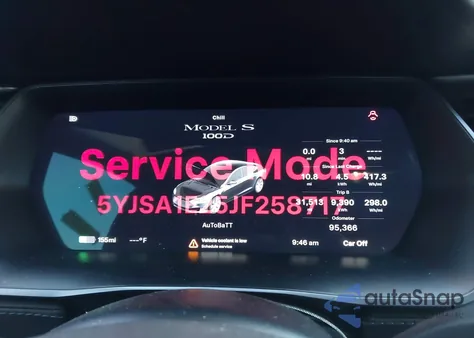 2018 Tesla Model S 100D/75D/P100D from USA, damaged, VIN 5YJSA1E25JF258717